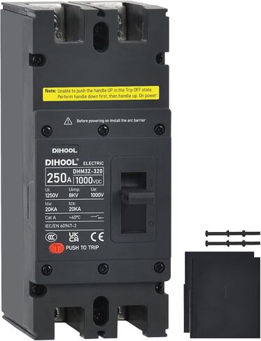 DIHOOL 160 Amp DC Circuit Breaker 160A Disconnect Switch Dual Pole 1000V in Kuwait
