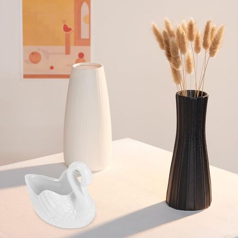 SHOWERORO Ceramic Swan Ornament Mini Pot Jewelry Organizer Tealight Holder Storage Dish for Wedding Home Decor in Kuwait