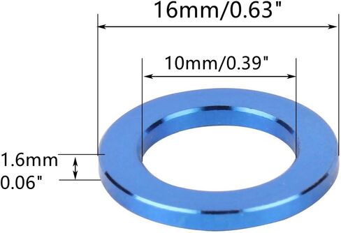 Titanium Flat Washer for M8 M10 Bolt Screw Washer Pack of 10 (Ranibow, M8) in Kuwait