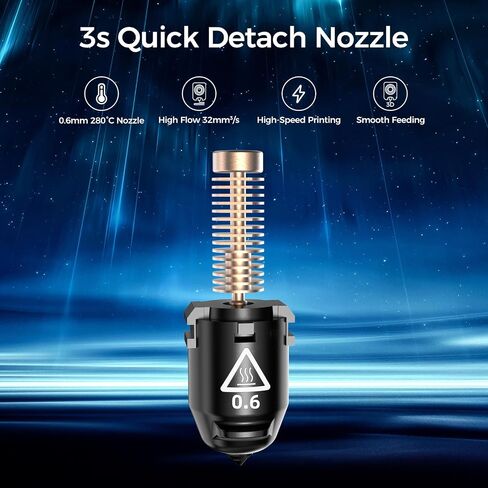 Original FLASHFORGE Adventurer 5M Pro 0.6mm 280℃ Quick-Detachable Hardened Nozzle, 32mm³/s Large Flow for High Speed Printing in Saudi Arabia