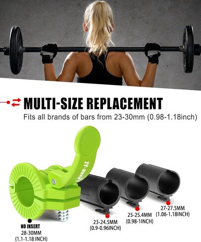 Pro Barbell Clips 1 inch Barbell Clamps 0.9-1.18inch Quick Release Weight Clips for Bars Multi-Size Adjustable Olympic Barbell Clamps in Saudi Arabia