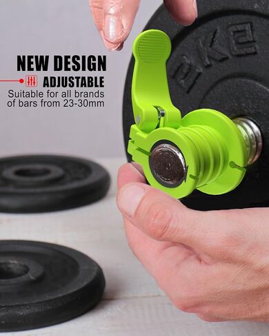 Pro Barbell Clips 1 inch Barbell Clamps 0.9-1.18inch Quick Release Weight Clips for Bars Multi-Size Adjustable Olympic Barbell Clamps in Saudi Arabia