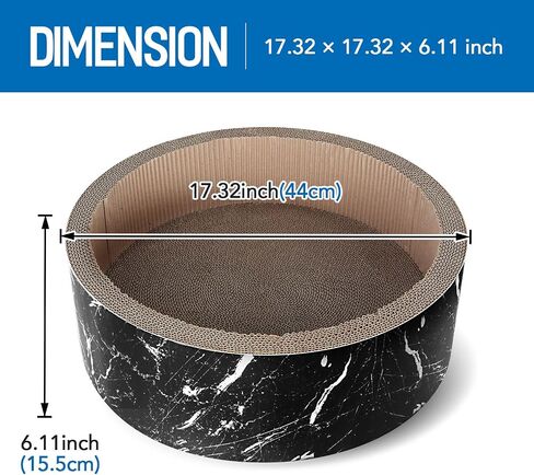 FluffyDream Cat Scratcher Cardboard, Scratching Pad House Bed Furniture Protector, Infinity Shape (Wood, Reversible Wood) in Kuwait