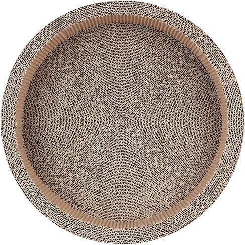 FluffyDream Cat Scratcher Cardboard, Scratching Pad House Bed Furniture Protector, Infinity Shape (Wood, Reversible Wood) in Kuwait
