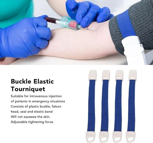 Buckle Elastic Tourniquets, 4pcs Buckle Elastic Tourniquet Emergency Adjustable Band Hemostatic First Aid Quick Release Torniquetes for Drawing Outdoors Sports in Saudi Arabia