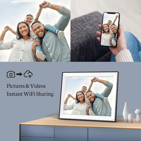 BSIMB 16.2-Inch 32GB WiFi Extra Large Digital Picture Frame, Smart Photo Frame with IPS HD Touchscreen Remote Control, Share Photos&Video via App&Email, Dad Gifts, Gifts for Men in Saudi Arabia