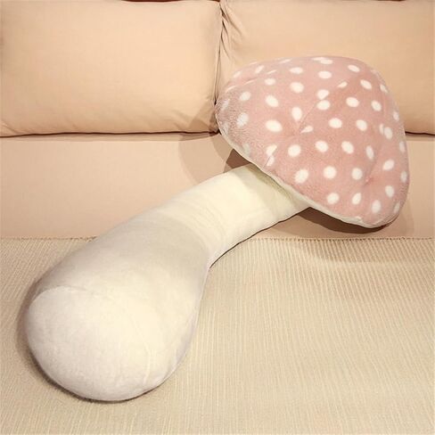 Mushroom Body Pillow, Mushroom Plush Body Pillow, Mushroom Shaped Stuffed Long Pillow, Home Decor Mushroom Plushies Pillow for Couch Sofa Bed Car Cushions Sleeping Pillow (Pink-51.2inch) in Saudi Arabia