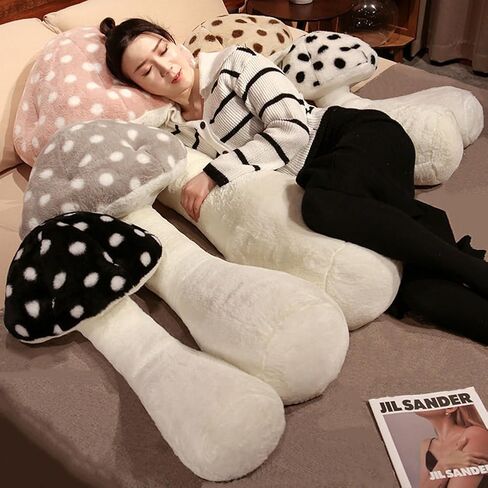 Mushroom Body Pillow, Mushroom Plush Body Pillow, Mushroom Shaped Stuffed Long Pillow, Home Decor Mushroom Plushies Pillow for Couch Sofa Bed Car Cushions Sleeping Pillow (Pink-51.2inch) in Saudi Arabia