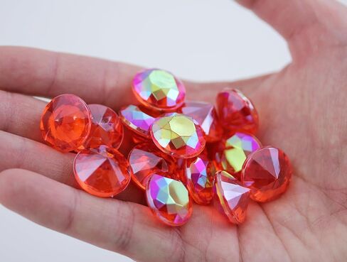 Allstarco 100PCS 18x13mm Emerald Cut Decorating Gems AB Coating for Table Scatter Wedding Decorations Vase Fillers in Saudi Arabia