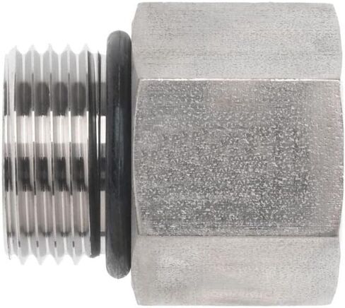Brennan Industries 6405-08-02-O تركيب أنبوب فولاذي مستقيم، 3/4"-16 SAE ORB x 1/8"-27 NPTF خيط، 1/2" ذكر O-Ring Boss x 1/2" أنثى NPTF in Saudi Arabia
