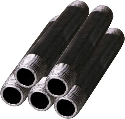 Everflow Supplies NPBL1460-5 close nipple pipe, 1/4" x 6", Black in Saudi Arabia