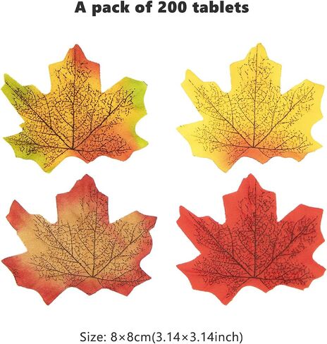 Dohia Artificial Maple Leaves Fake Fall Leaves Autumn Faux Leaves Decoration for Autumn Weddings Decorations and Fall Thanksgiving Décor D2-FZFY (Colourful-150P) in Saudi Arabia