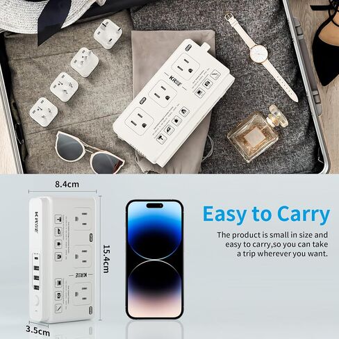 220v to 110v Voltage Converter Adapter: International Universal US to Europe Travel Power Plug Transformer - 2000W Electric Hair Dryer Step Down Outlet for US European UK EU Italy in Saudi Arabia