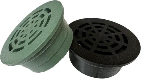 Durable Plastic Round Grate for 3" Drain Pipe - UV Resistant, Ideal for Lawns, Patios, & Landscaped Areas - Green or Black (1 Unit) (GREEN) in Saudi Arabia