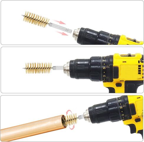 6pcs Copper Pipe Cleaning Brush, 0.47 Inch, 0.75 Inch, 1 Inch Bore Brush for Drill Wire Bore Brush Wire Cleaning Brush for Drill in Saudi Arabia