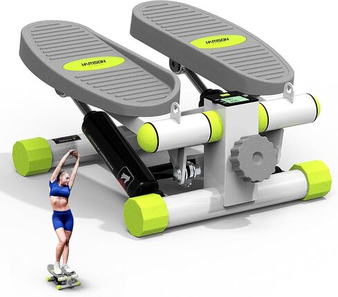 HARISON Mini Stepper for Exericse with Enhanced Resistance Bands, Stair Stepper for Home 330lbs Capacity, Aerobic Exercise Stepper Machine with LCD Monitor for Fully Body Workout in Saudi Arabia