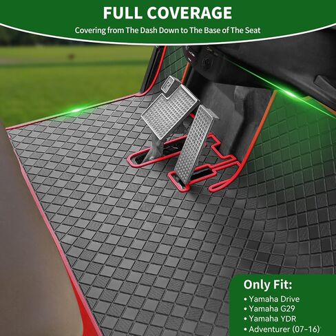 Yamaha Drive G29 Golf Cart Floor Mat, Upgraded Non-Slip Improved Full Coverage Liner Mats Replacement with 8MM Thick Rubber, Only Fits Yamaha Drive (Gen1), G29, YDR, Adventurer (2007-2016) in Saudi Arabia