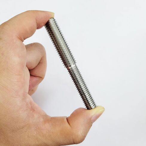 10 × 304 M10 إلى M12 مسامير براغي من الفولاذ المقاوم للصدأ ذات نهاية مزدوجة 80 مم، محول خيط تخفيض لمثبتات الأعمدة الهيكلية in Saudi Arabia