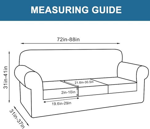 Newest 4 Pieces Couch Covers for 3 Cushion Couch Sofa High Stretch Thick Sofa Covers Furniture Protector Fitted Slipcovers for Dogs in Kuwait