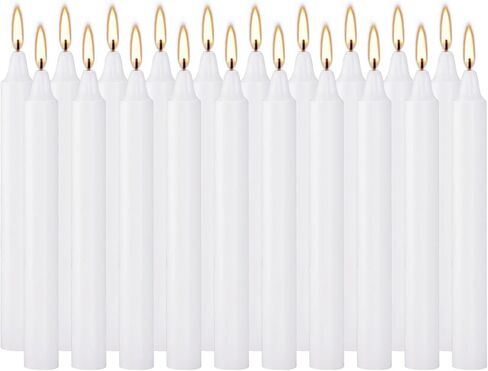 24 Pack Black Taper Candles - Taper Candles 10 Inch Dripless, Smokeless & Unscented - 7-7.5 Hours Long Burning - Hand Poured Tall Candlesticks - Ideal for Weddings, Dinner Parties, and Home Decor in Saudi Arabia