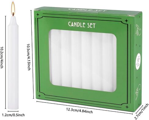 24 Pack Black Taper Candles - Taper Candles 10 Inch Dripless, Smokeless & Unscented - 7-7.5 Hours Long Burning - Hand Poured Tall Candlesticks - Ideal for Weddings, Dinner Parties, and Home Decor in Saudi Arabia
