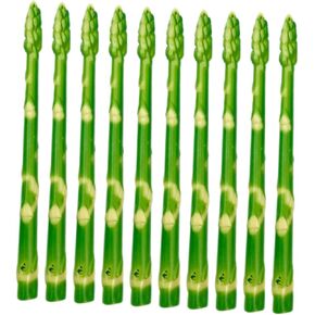 TOYANDONA 10pcs Lifelike Fake Asparagus Artificial Asparagus Vegetable Models Plants Decor Asparagus Photo Prop Asparagus Model Home Decor Faux Vegetable Model PVC Fruit Fake Vegetables