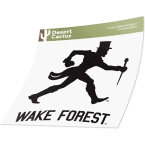 Desert Cactus Wake Forest University Stickers Demon Deacons Go Deacs Vinyl Decal Laptop Water Bottle Car Scrapbook 11.42x8.98 Sheet (4 Inch Set V1)
