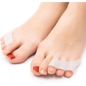Pinky Toe Separator Protectors, Little Toe Separators for Overlapping Toes, 2 Pairs Men Women Soft Silicone Curled Pinky Toe Spacers Straightener Gel Hammer Toes Bunion Corrector Reduce Foot Pain