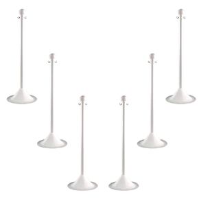 Mr. Chain 91501-6 White Stanchion, 2" link x 41" Overall Height, Pack of 6