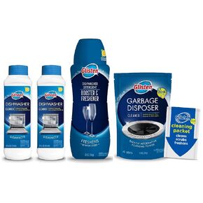 Glisten Dishwasher Magic Machine Cleaner and Disinfectant 2-Pack, Dishwasher Detergent Booster and Garbage Disposer Foaming Cleaner Pack