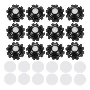 uxcell 12Pcs Mini Self Adhesive Caster Wheels, 1.02" x 0.47" 360° Rotation Swivel Wheel Small Rolling Ball Casters for Small Appliances Storage Box Trash Can - Nylon Beads (Black)