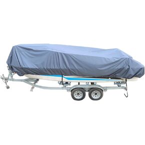 labwork 20-22Ft 210D Heavy Duty Trailerable Grey Boat Cover Replacement for V-Hull Fishing Boat V-Hull Tri-Hull Runabout Bass Boat Fish&Ski Pro-Style Bass Boat