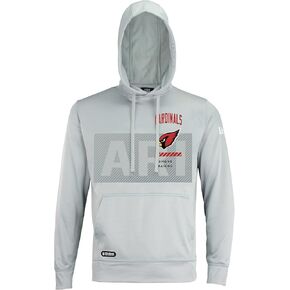New Era NFL Men's Drill Performance Cool Grey Pullover Hoodie, Pro Football Sweatshirt