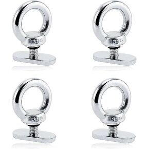 Kayak Track Mount Tie Down Eyelet, Stainless Steel 316 M6 Bolt Kayak Boat Caneo Accessories for Fishing Kayak Gadgets- 4 Packs