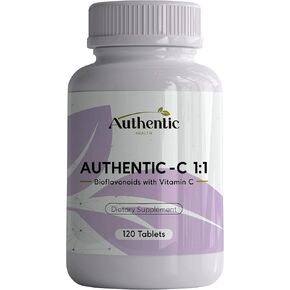 Authentic C 1:1 Bioflavonoids with Vitamin C 120 Tablets, Kosher Certified