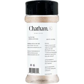 Chatham Oatmeal Bath Soak with Gluten Free Colloidal Oatmeal 12oz | Dry Itchy Irritated Skin Relief | Gentle & Safe for All Ages