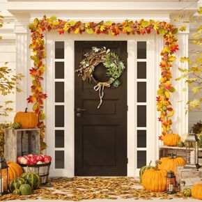 SAFAVIEH Home Collection 24-inch Decorative Artificial Berry & Eucalyptus Semi-Wreath (Fully Assembled)