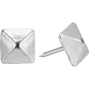 uxcell Upholstery Tacks Nail Pins Furniture, 200Pcs 12x17mm Thumb Tack Pins Assortment Kit Carbon Steel for Home Sofa DIY Decorative Nail Heads Nails, Silver Tone