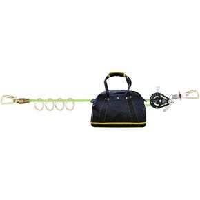 Frontline HLK1004 4-Person 100' Adjustable Horizontal Lifeline System with 6' Anchor Straps | OSHA & ANSI Compliant | Comes in Frontline Bag