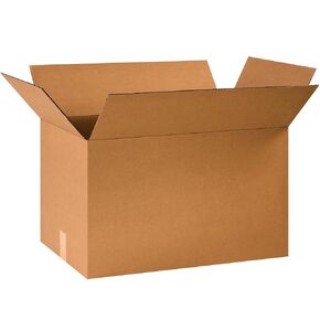 BOX USA 24x15x15 صناديق مموجة، كبيرة، 24 طولًا × 15 عرضًا × 15 ارتفاعًا، عبوة من 20 قطعة | الشحن، التعبئة والتغليف، النقل، صندوق تخزين للمنزل أو العمل، صناديق بالجملة قوية
