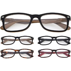Eyekepper 8 Pack Blue Light Blocking Reading Glasses Vintage Computer Readers Orange Tinted +1.00