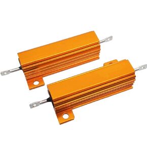 2pcs 2.2 ohm 2.2 100W Watt Aluminum Housed Metal Case Wirewound Resistors