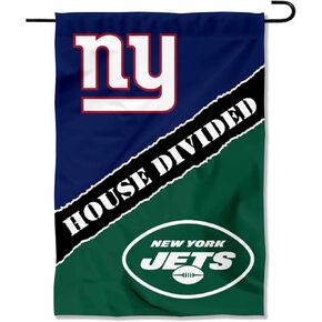 WinCraft House Divided Giants and Jets Double Sided Garden Flag