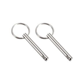 METALLIXITY Quick Release Pins (6mmx45mm) 2Pcs, Carbon Steel Pull Pin - for Shipbuilding, Ship Outfitting, Boat Top