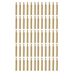 YOKIVE 60 Pcs M2 Standoff Screws, Brass Knurled PCB Standoffs, Keep Height Consistent, Great for Motherboard (Gold Tone, 17mm+4mm)