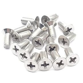 M5x25mm Flat Head Wood Screws,Self Tapping Screw 304 Stainless Steel Screw Phillips Head Self Drilling (50pcs)