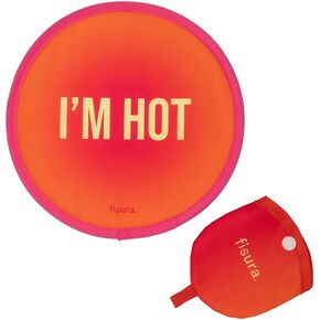 Fisura – Original round folding fan hot. Original foldable folding fan. Foldable Frisbee. Single Unit. Portable fan for parties. Measures: 8 inches.