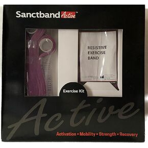 Level 3 Purple Sanctband Active Resistance Band 3 in 1 Exercise Kit Mini Loop Band, Super Loop, Exercise Band Physical Therapy Strength Training Workout