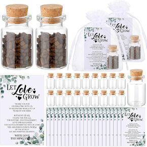 50 Sets Wedding Favors for Guests Love Is in Bloom Wedding Gifts Include 50 Mini Seeds Bottles 50 Let Love Grow Cards 50 Organza Gift Bags for Wedding Party Favors (Not Include Seeds)