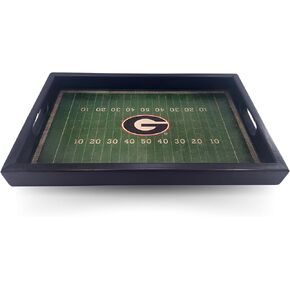 Fan Creations Ohio State University Buckeyes Football Field Tray- Distressed Wood, Team Logo Decorative Gameday Server with Handles for Food & Drink- Tabletop Organizer - Show Your Buckeye Pride